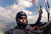 Paragliding pilot Željko Ovuka over the French Alps